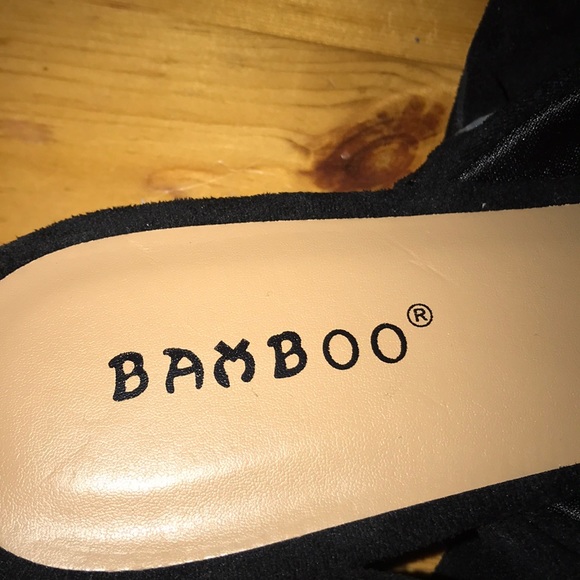 Bamboo Flats Black Knotted MJ Slide NWT - Picture 2 of 5